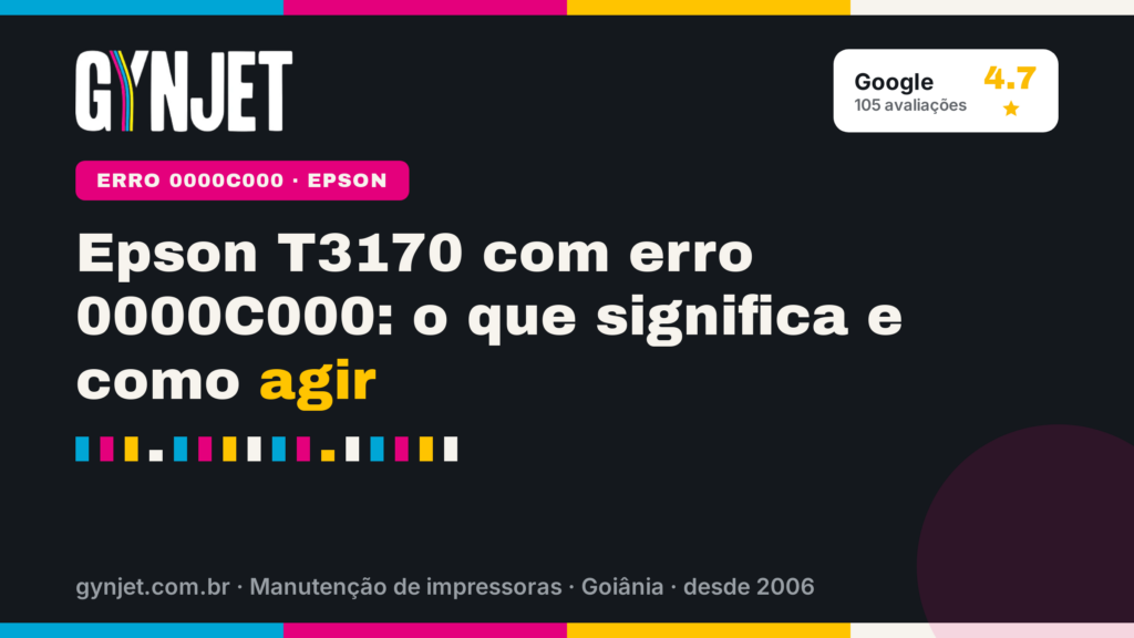 Epson T3170 com erro 0000C000: o que significa e como agir