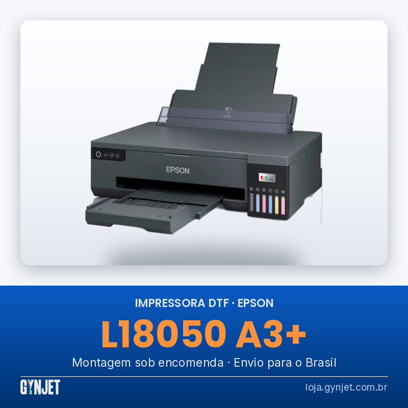 Impressora Epson EcoTank L18050 nova, base para conversão DTF pela GYNJET (foto antes da conversão)