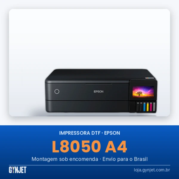 Impressora Epson EcoTank L8050 nova, base para conversão DTF pela GYNJET (foto antes da conversão)