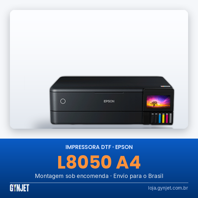 Impressora Epson EcoTank L8050 nova, base para conversão DTF pela GYNJET (foto antes da conversão)