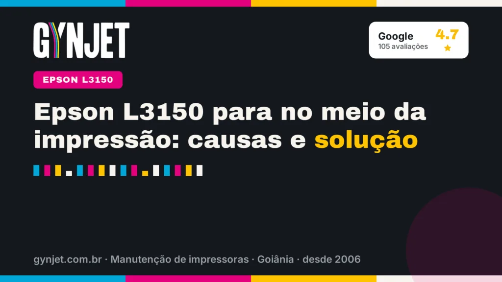 Epson L3150 para no meio da impressão: causas e solução