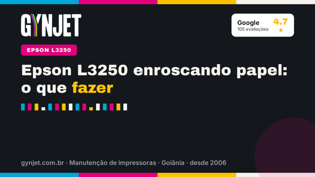 Epson L3250 enroscando papel: o que fazer