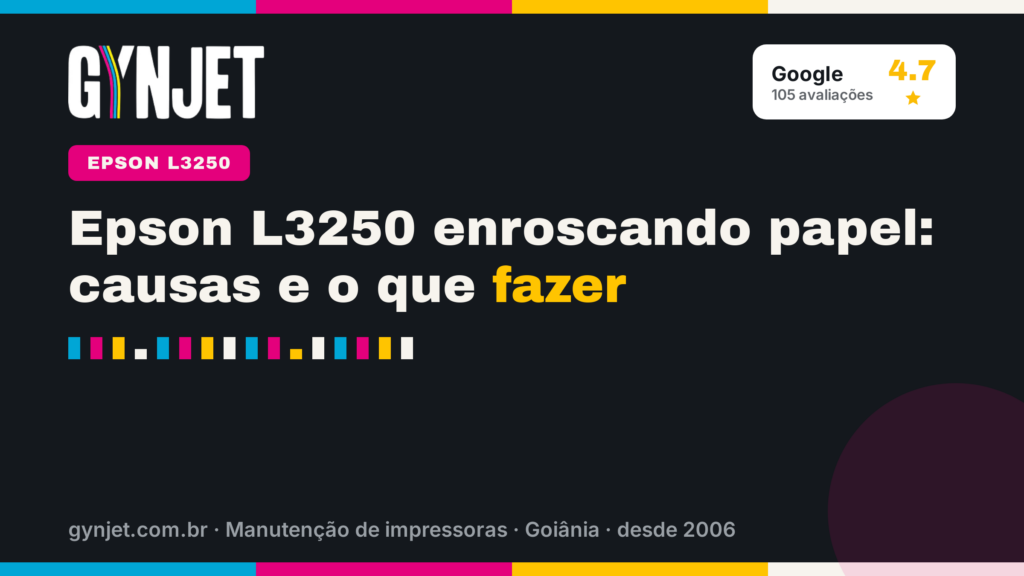 Epson L3250 enroscando papel: causas e o que fazer