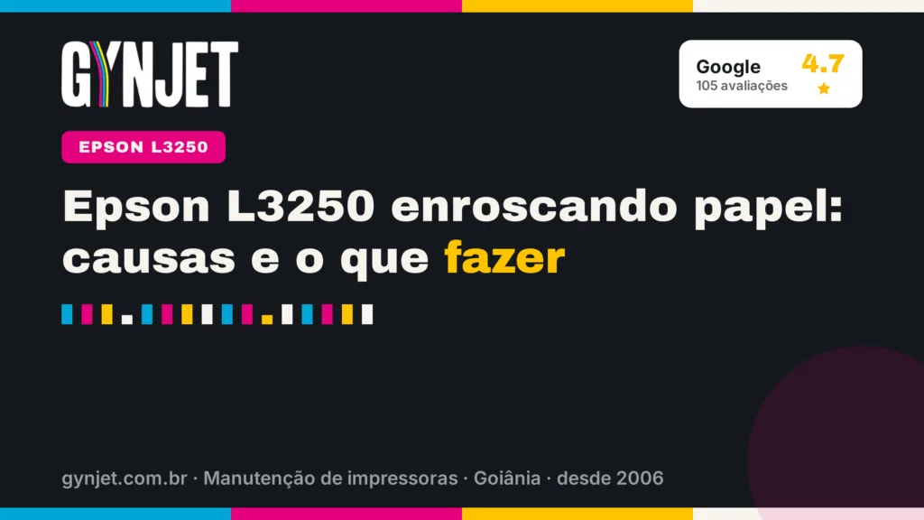 Epson L3250 enroscando papel: causas e o que fazer
