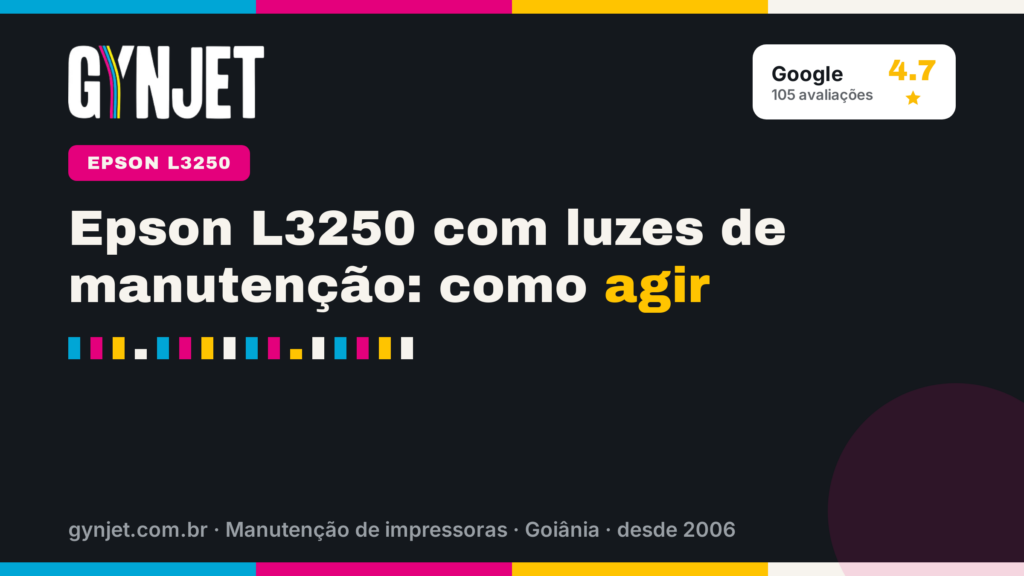 Epson L3250 com luzes de manutenção: como agir