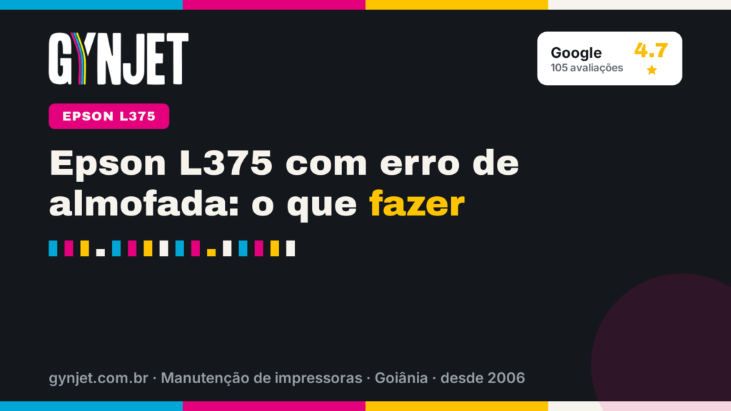 Epson L375 com erro de almofada: o que fazer
