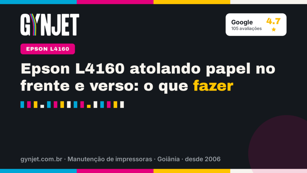 Epson L4160 atolando papel no frente e verso: o que fazer