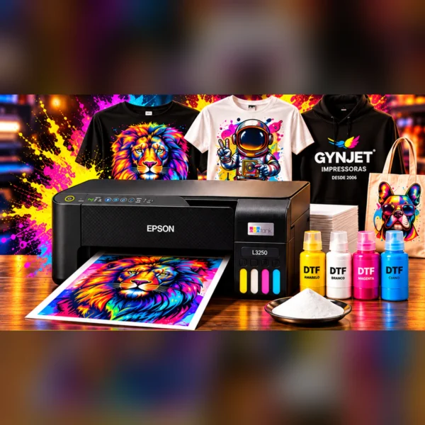 Impressora DTF pronta Epson L3250 com tinta DTF, filme e pó