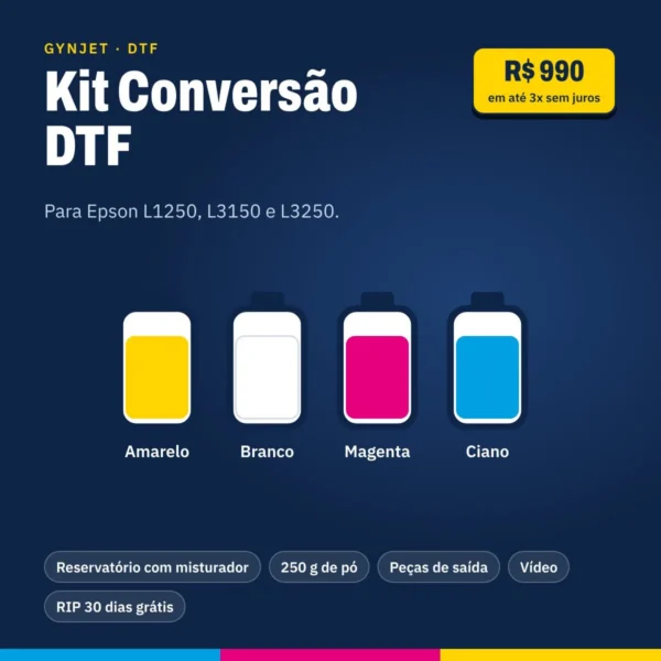 Kit Conversão DTF para Epson L1250, L3150 e L3250