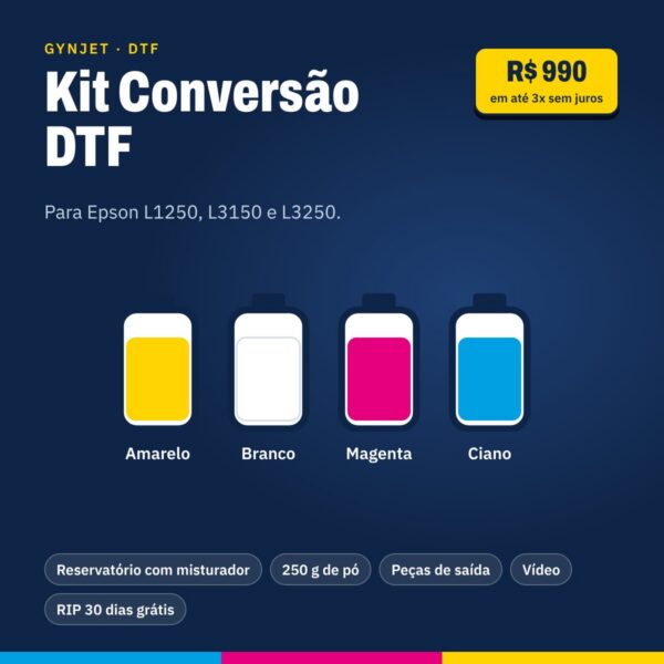 Kit Conversão DTF para Epson L1250, L3150 e L3250