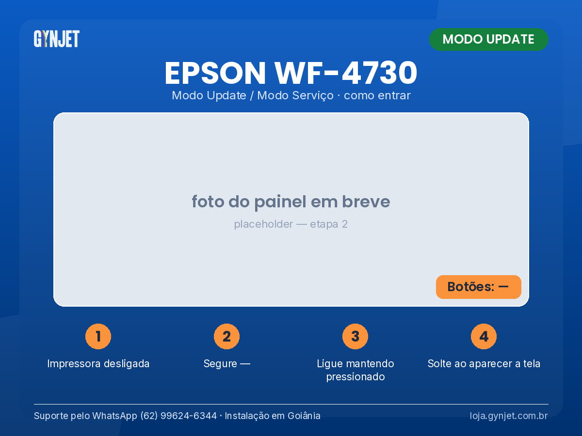Epson WF-4730 — como entrar em Modo Update