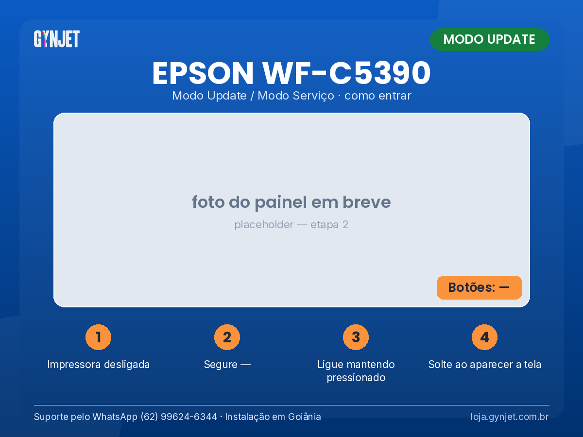 Epson WF-C5390 — como entrar em Modo Update